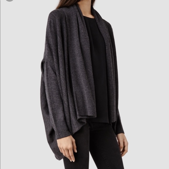 All Saints Allsaints Awry Cardigan Gray 